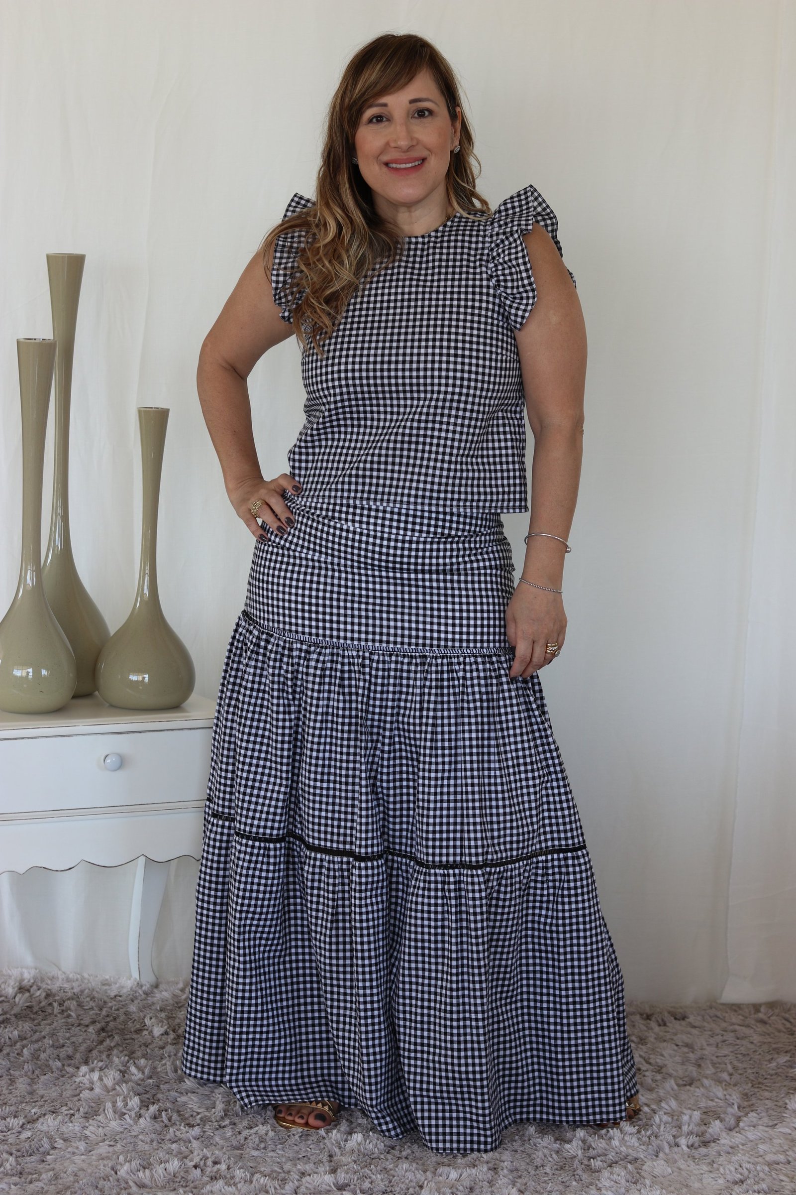 Saia Xadrez Vichy Eva