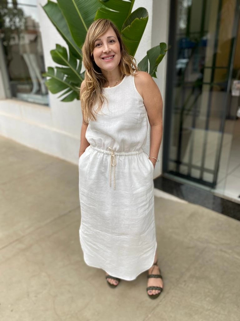 Vestido Linho Cordão Marialice